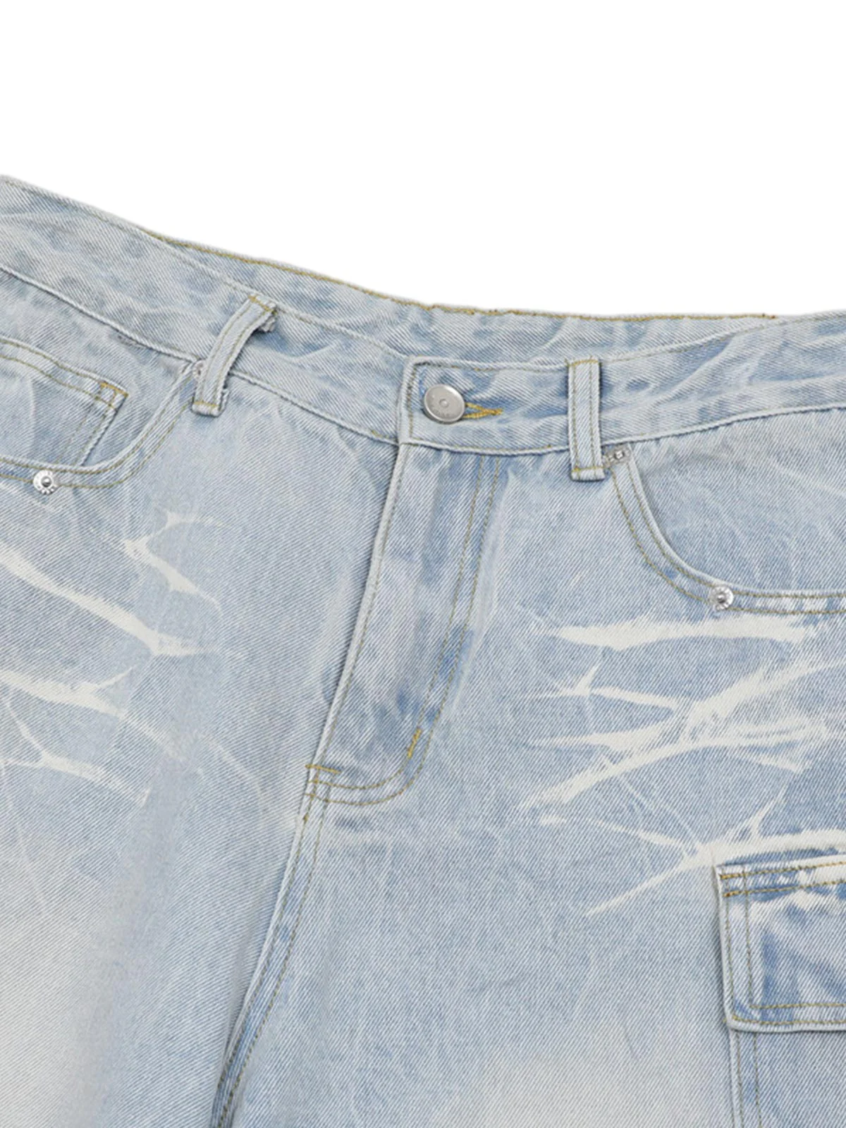 Short Sleeve Shirt & Shorts Denim Set