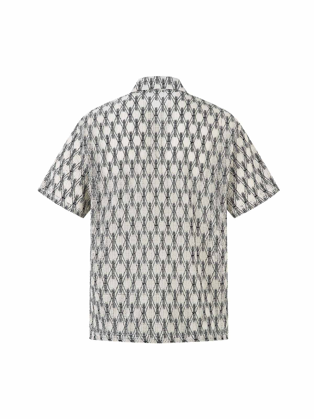 Crochet Hollow Button-Up Shirt