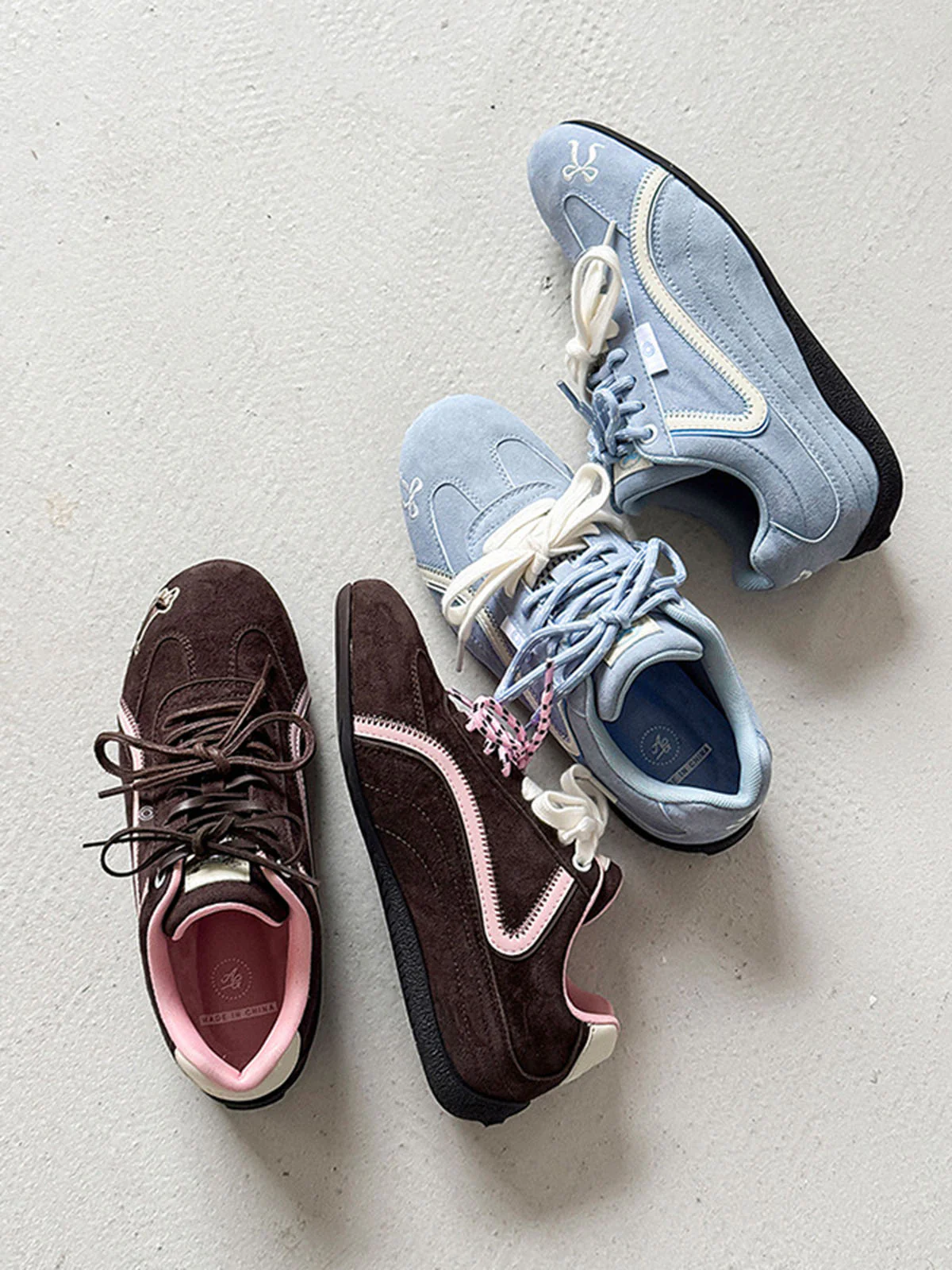 Suede Lace-Up Sneakers