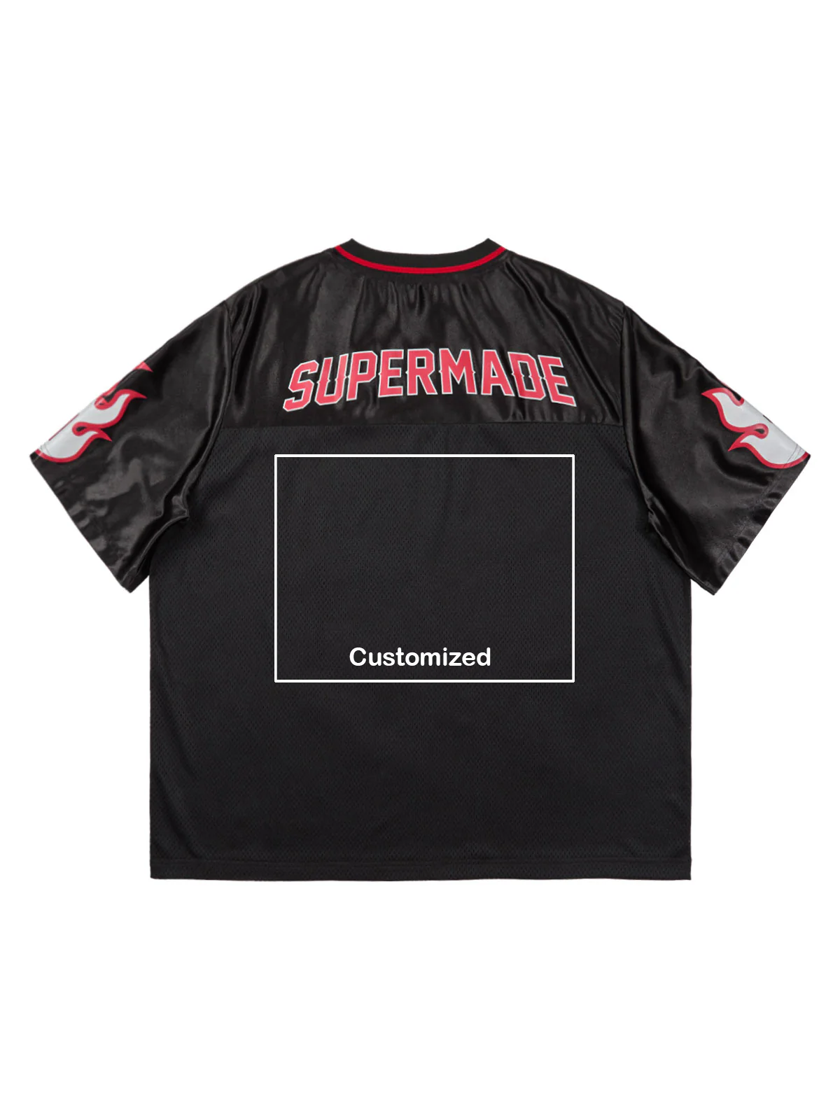 Original Flame Print Football Jersey T-Shirt