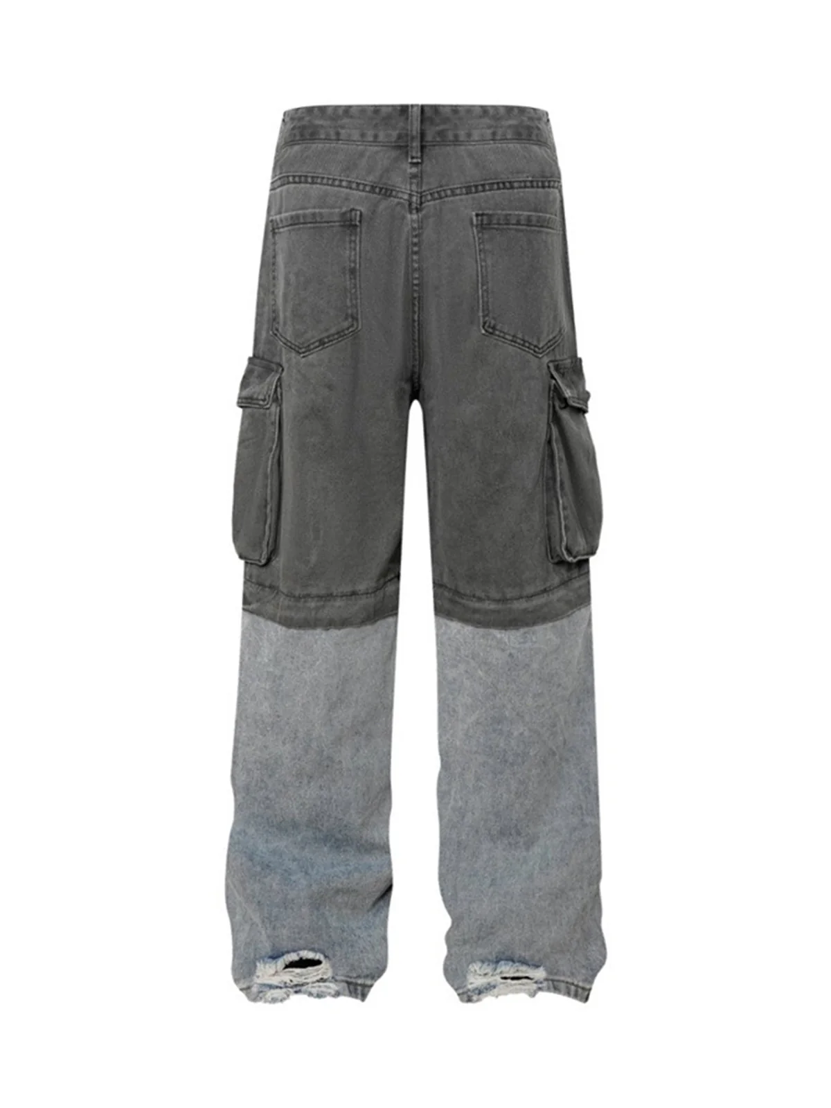 Deconstructed Detachable Split Cargo Jeans