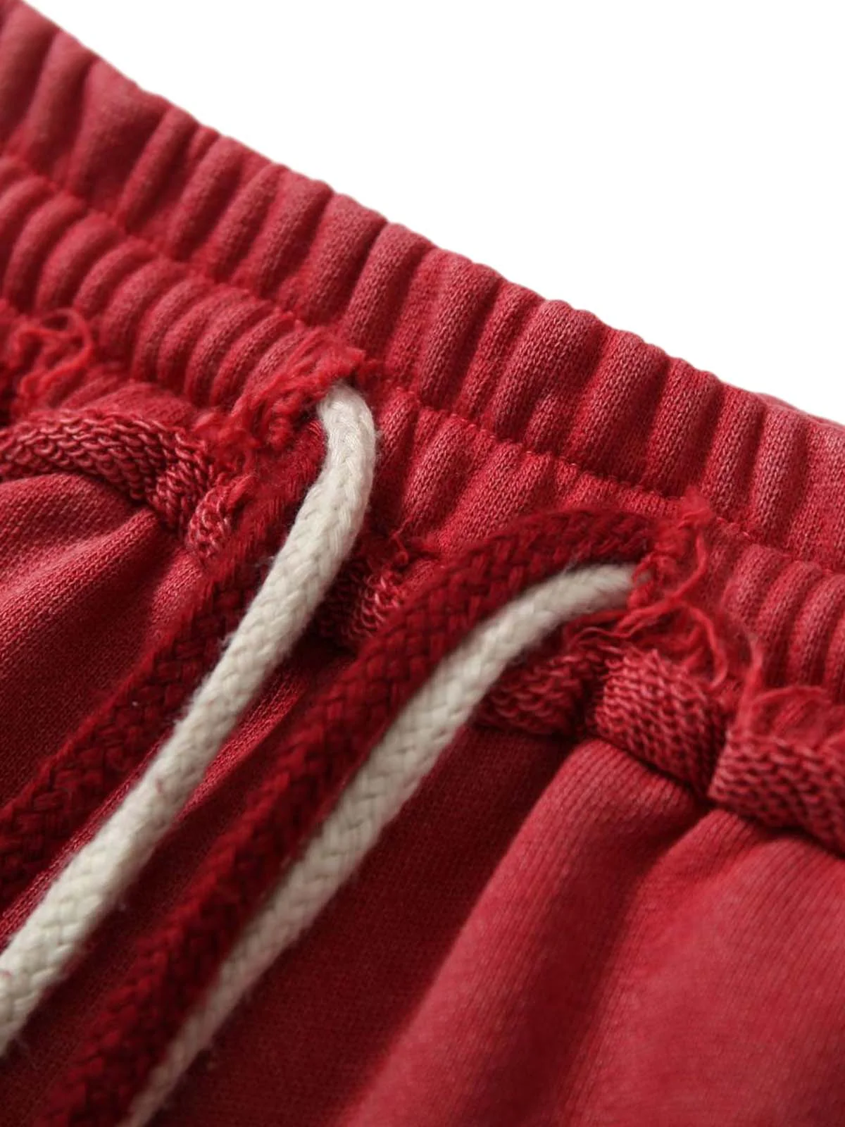 Distressed Ripped Red Culotte Jorts