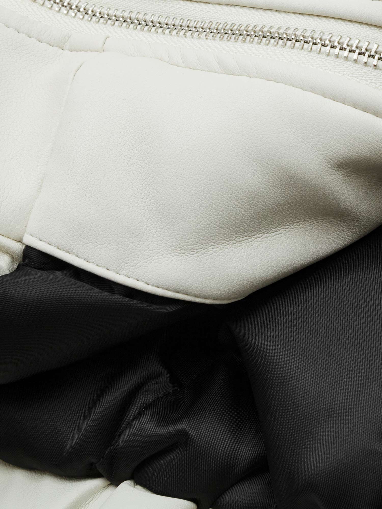 Thesupermade Embroidered Fur Collar PU leather Quilted Jacket - 2272