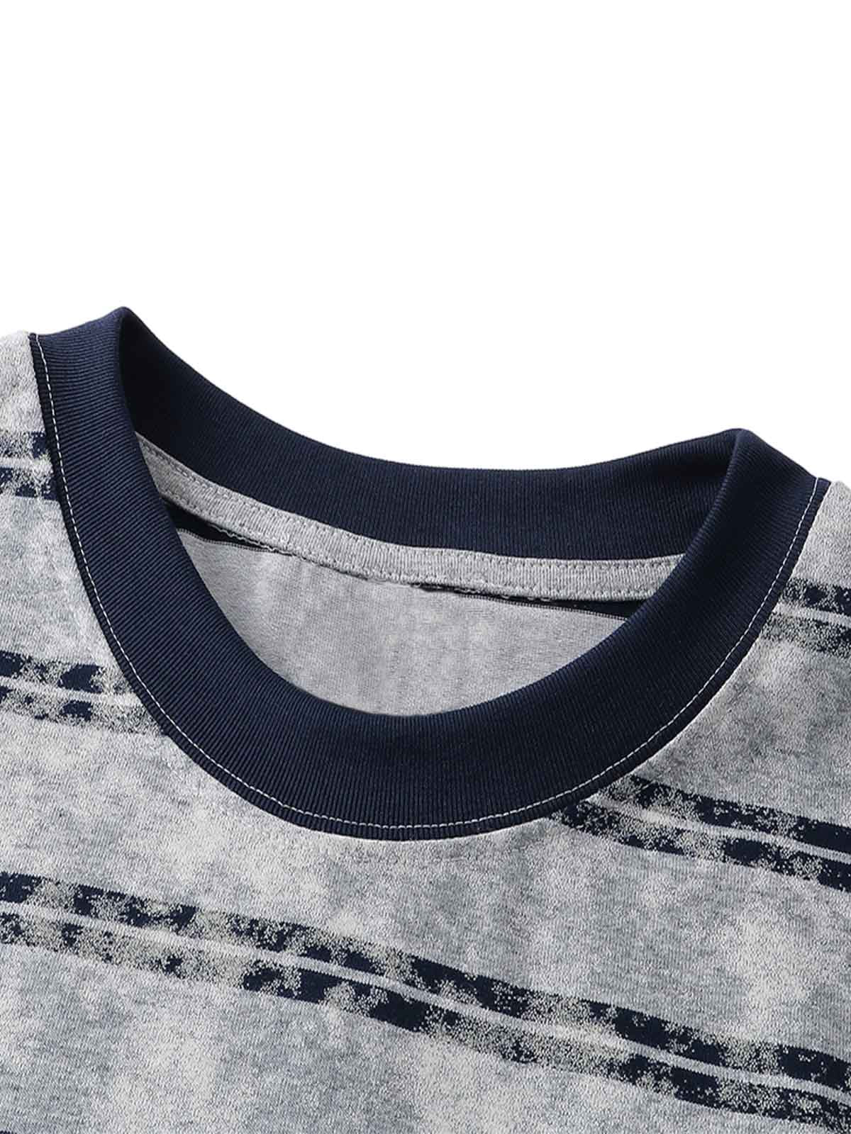 Graphic Lettering Striped Oversized T-Shirt