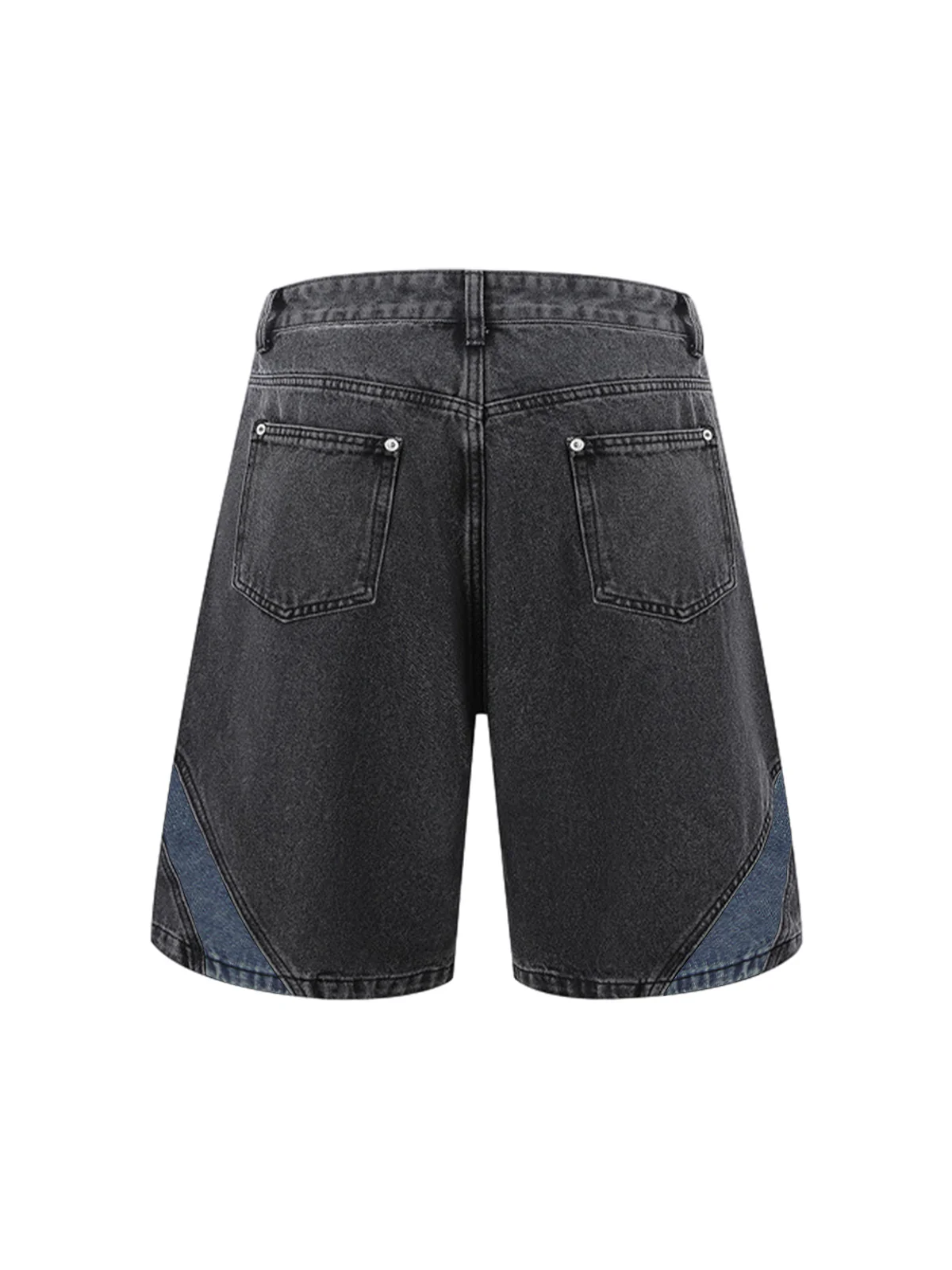 Deconstructed Patchwork Short-Sleeve Cropped Denim Set