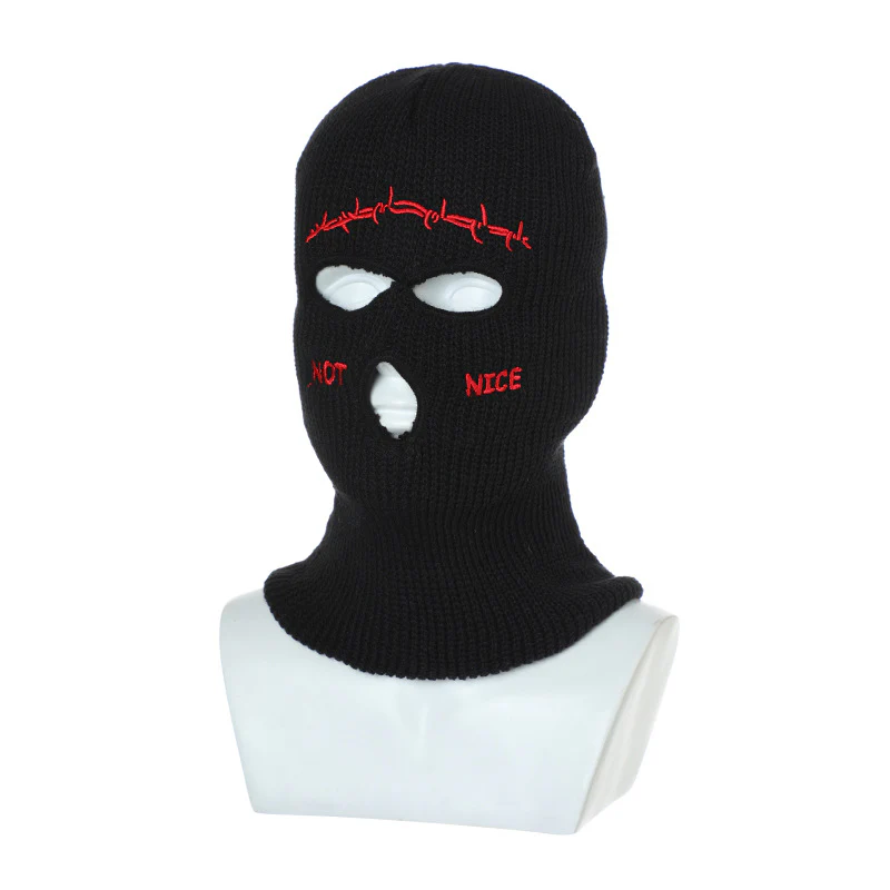 Thesupermade Retro Hip-hop Fun Knitted Balaclava