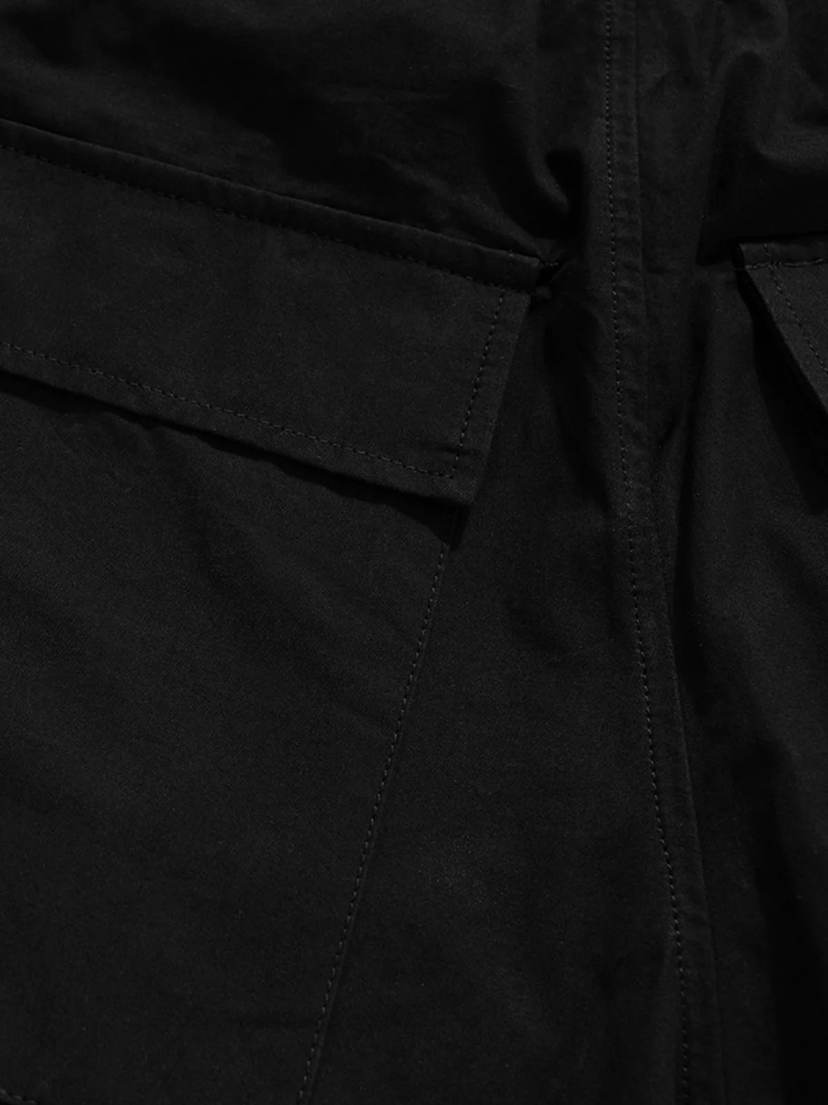 RO Style Multi-Pocket Baggy Flared Pants - 2321