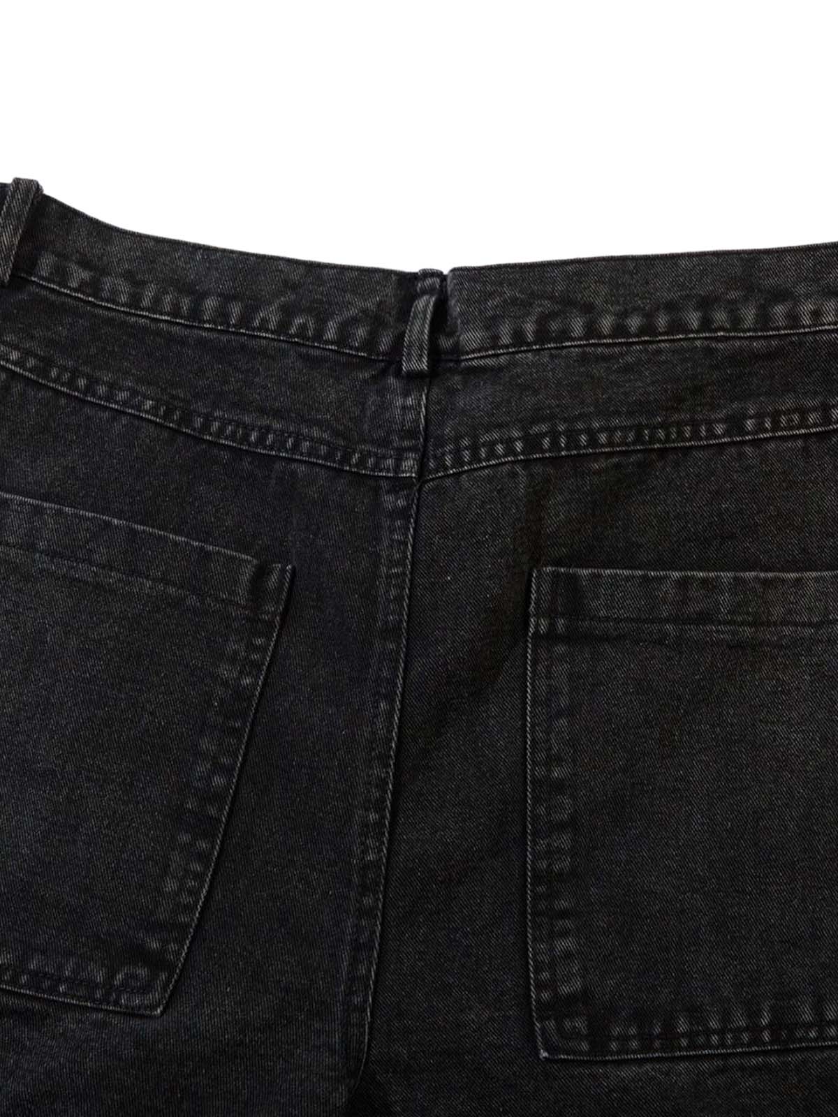 Grommet Design Multi-Pocket Cargo Jeans