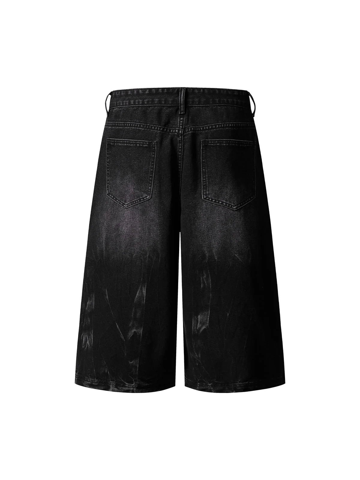 Retro Ripped Contrast Plaid Denim Shorts