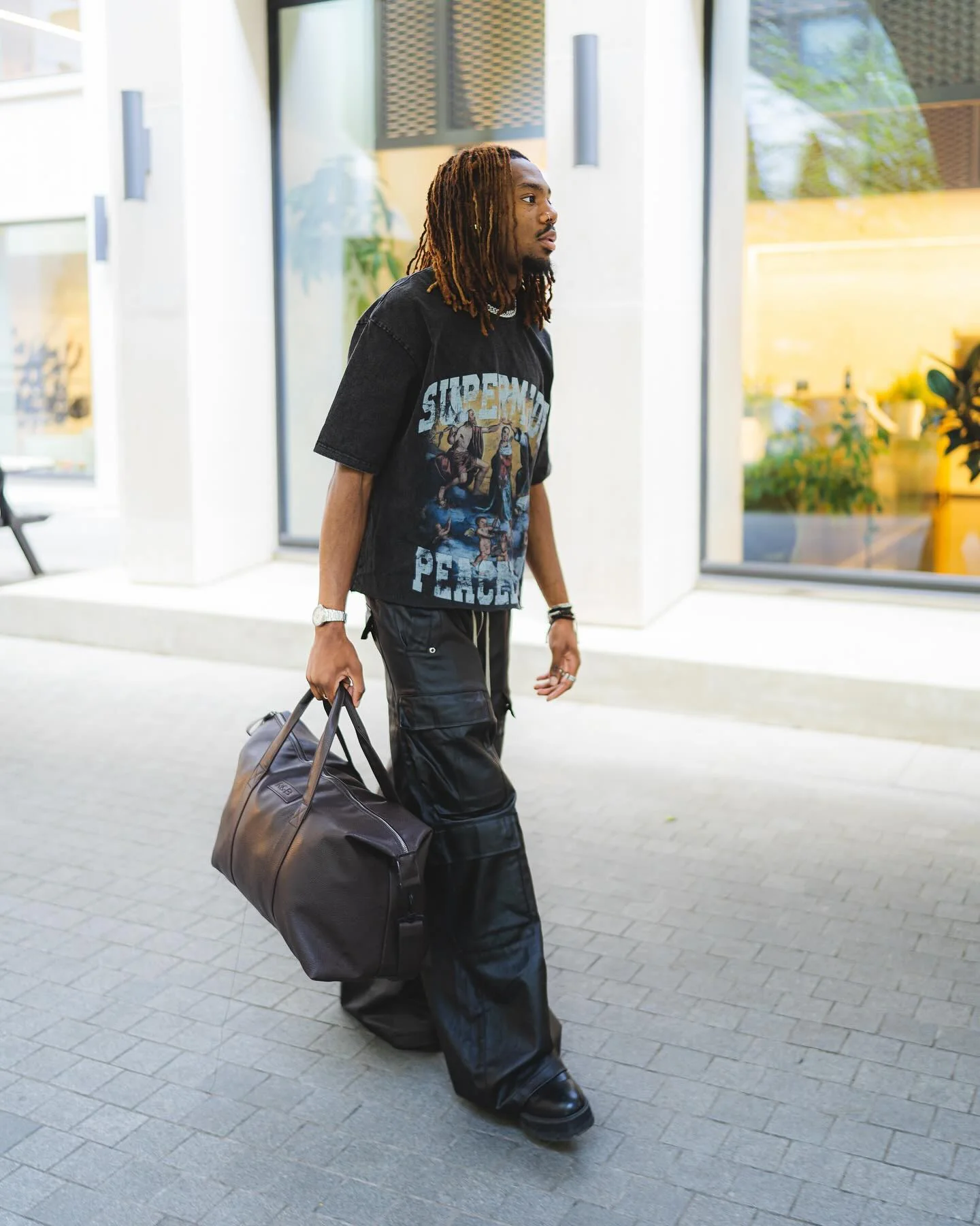 Thesupermade Renaissance Graphic Washed Vintage T-shirt - 2093