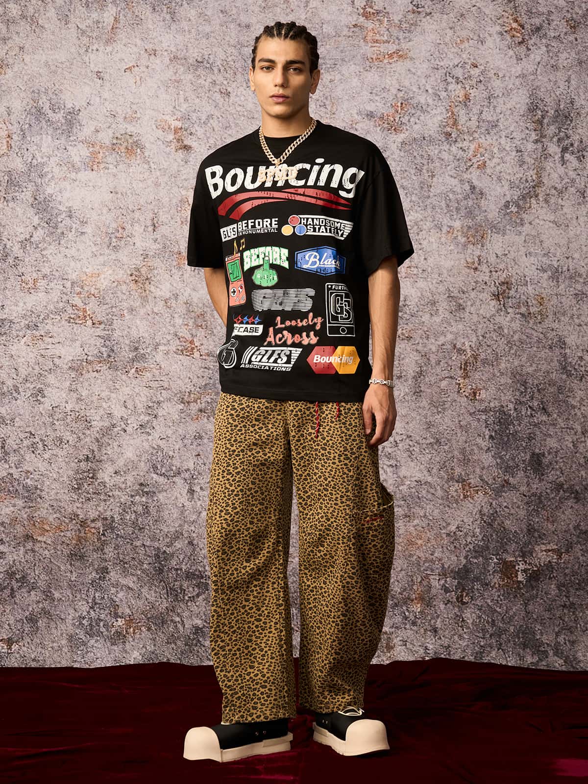 Cheetah Print Barrel Pants