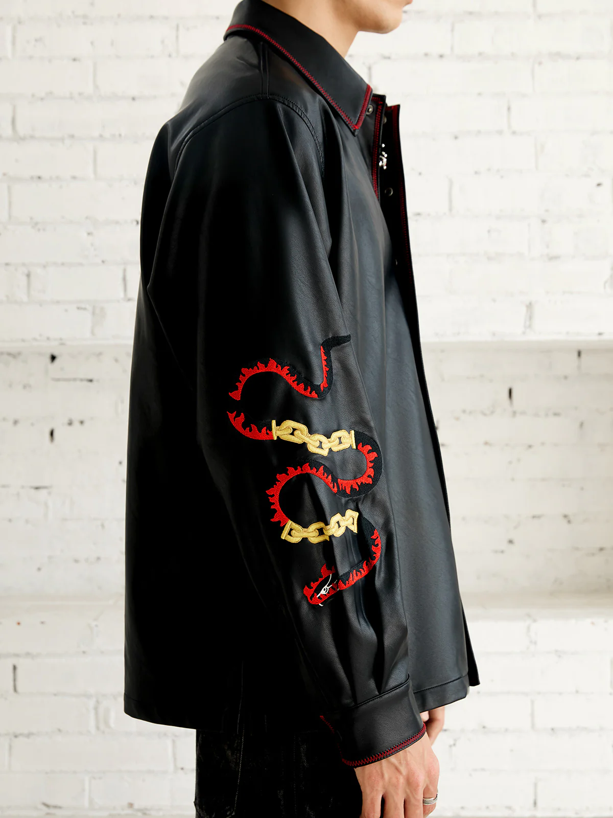 Original Embroidered Leather Shirt