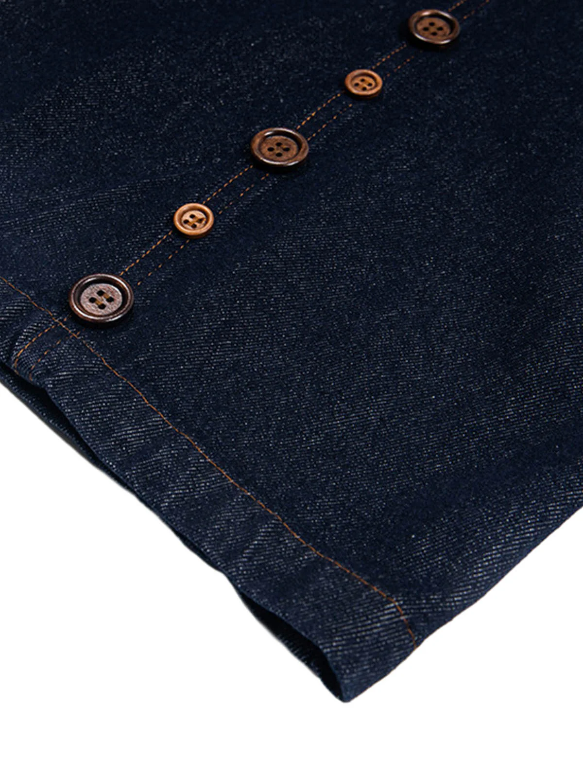 Button Embroidered Barrel Jeans