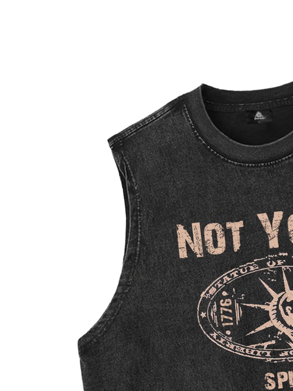 Original Printed Distressed Graphic Tank Top for Men