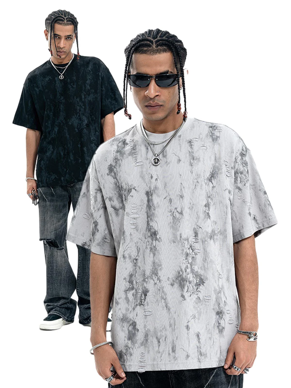 Ripped Tie-Dye T-Shirt