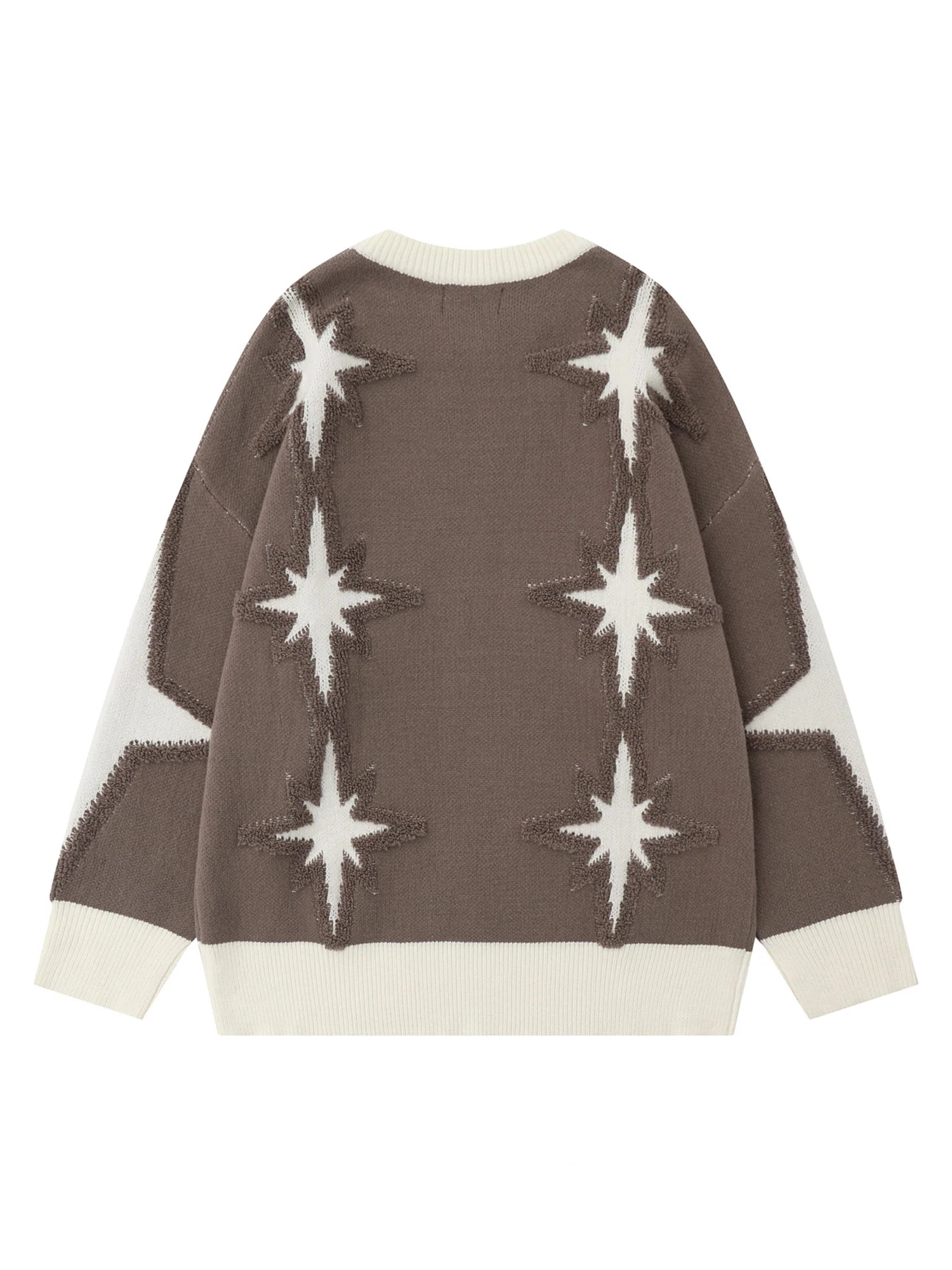 Thesupermade Star Jacquard Crew Neck Sweater