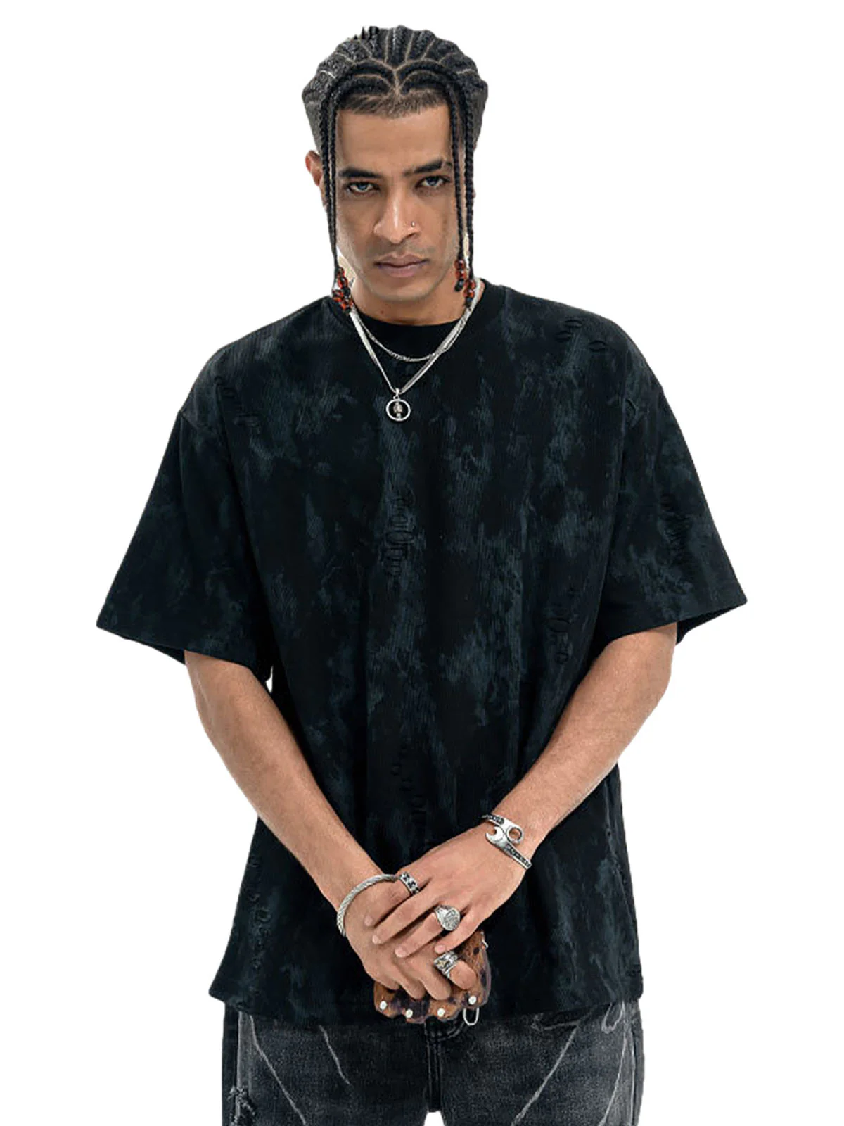 Ripped Tie-Dye T-Shirt