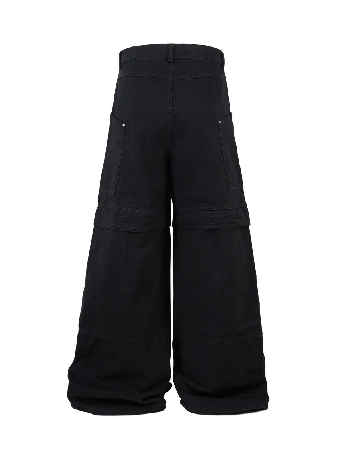 Deconstructed Split Rivet Cargo Jeans