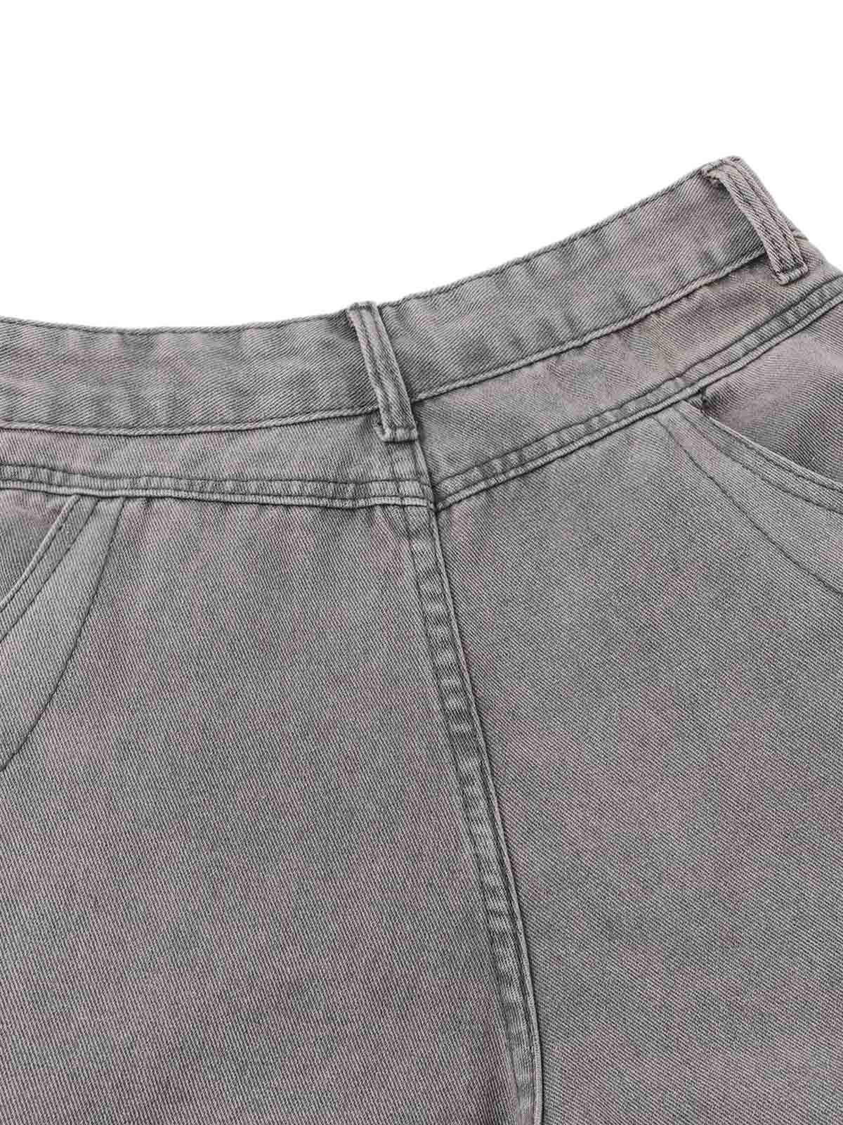 Washed Multi-Pocket Cargo Jeans