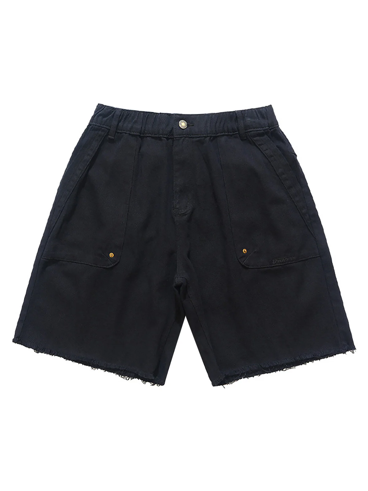 Camouflage Raw Edge Embroidered Cargo Shorts