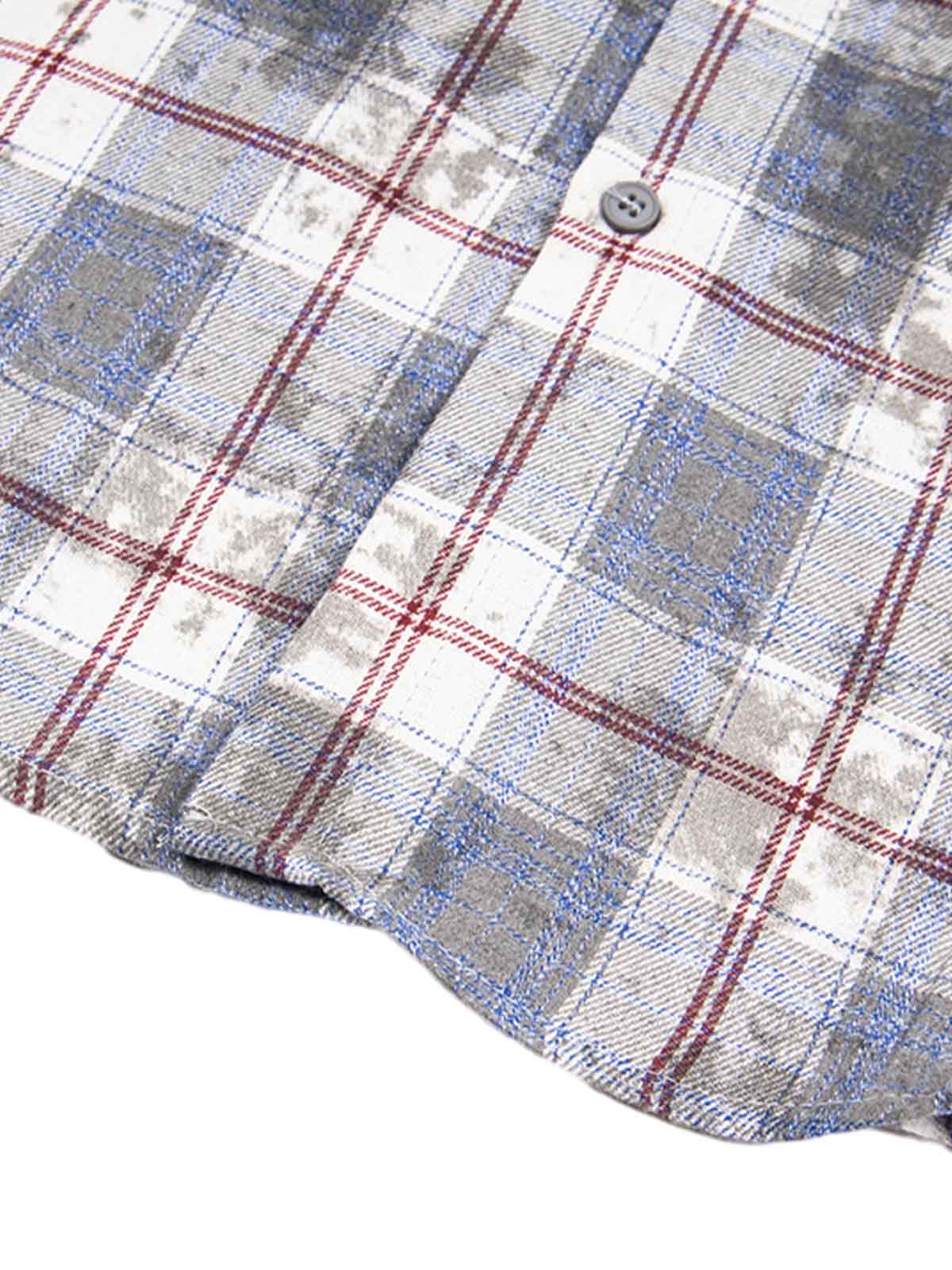 Retro Cleanfit Patch Embroidered Plaid Shirt