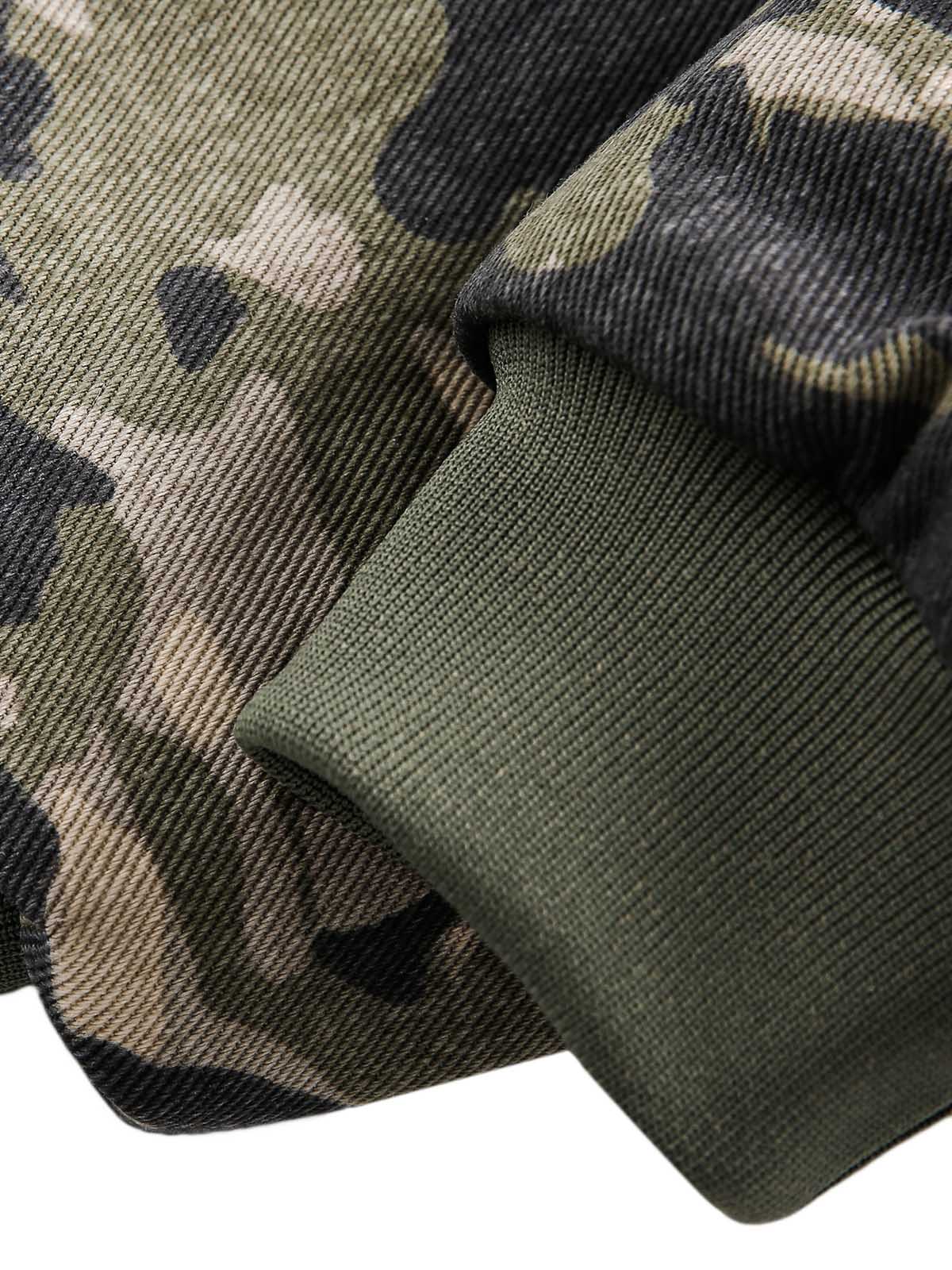 Thesupermade Camouflage Fur Hooded Jacket - 2353