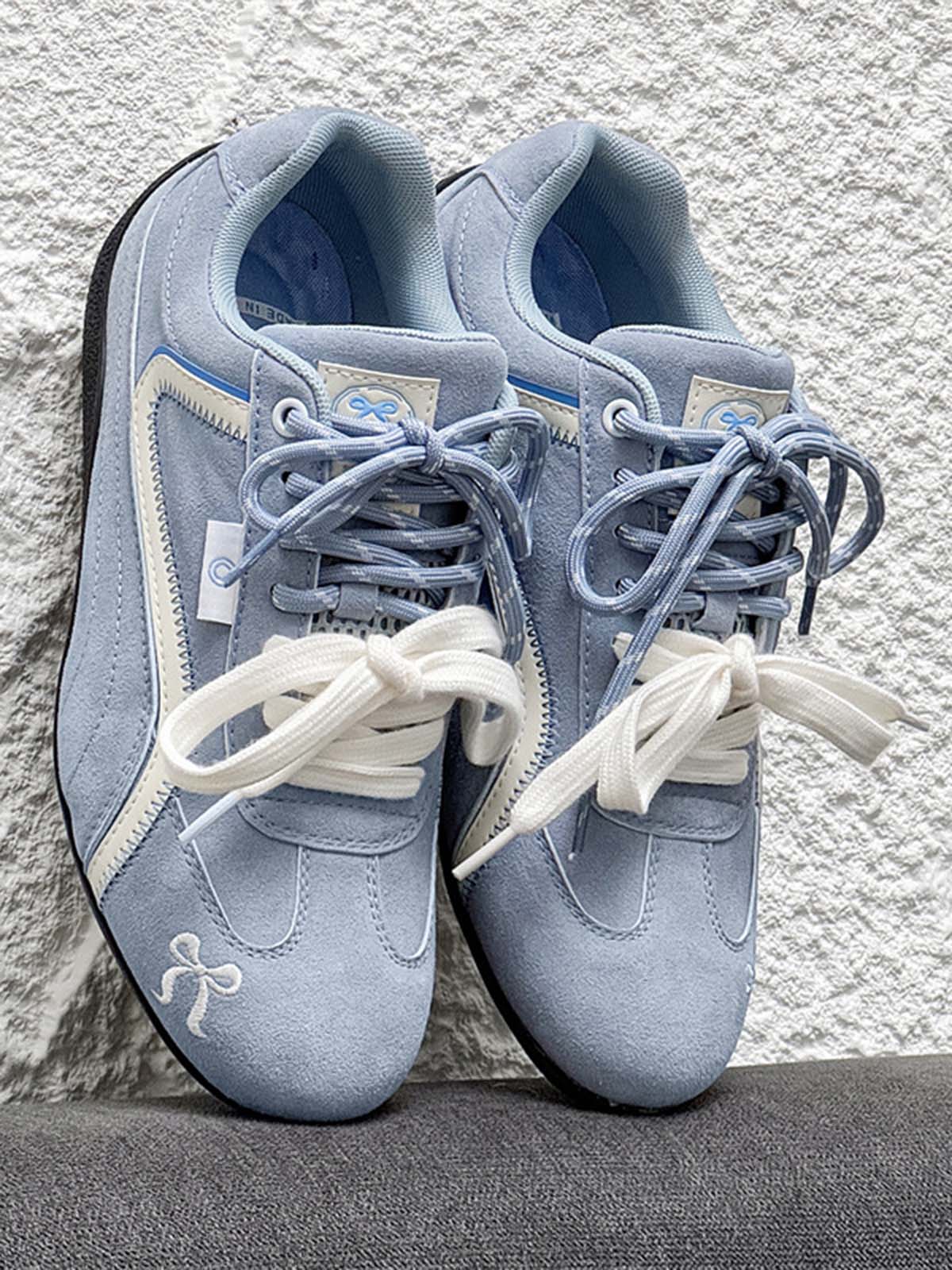 Suede Lace-Up Sneakers