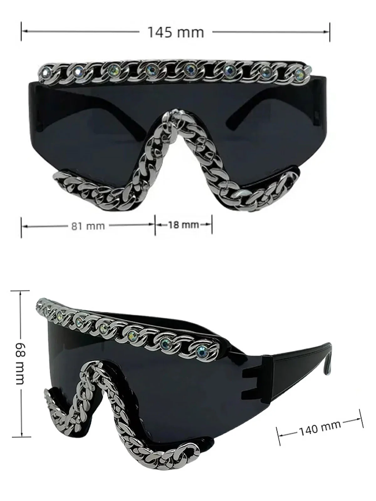 Chain-Embellished Sunglasses