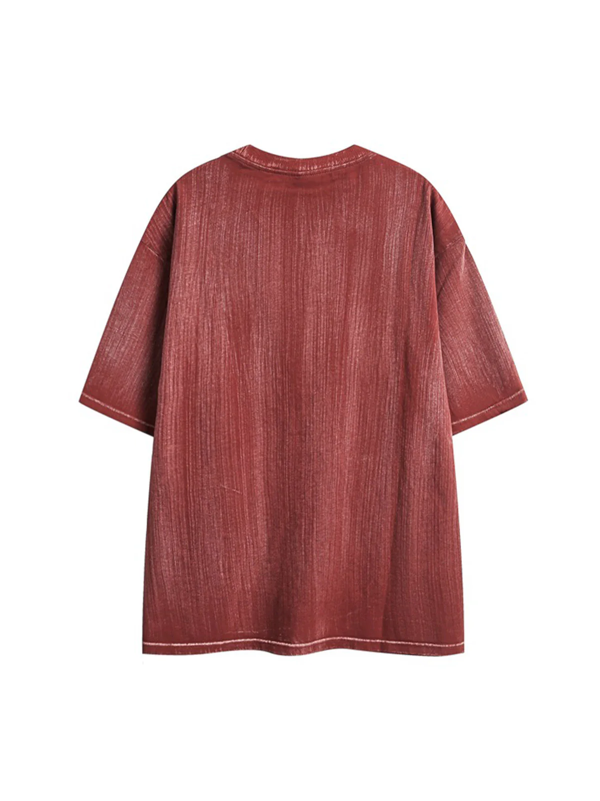 Distressed Embroidered Letter T-Shirt