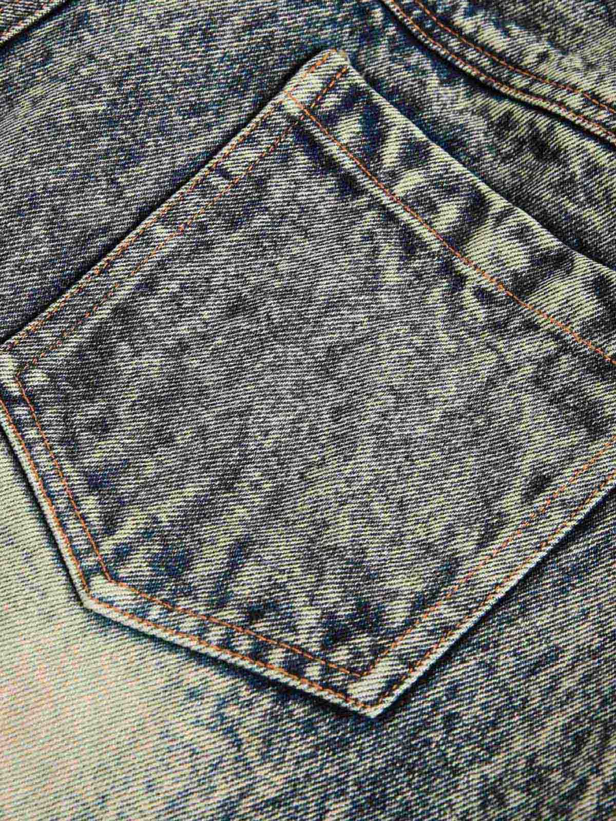 Retro Washed  Camouflage Ripped Faux Two-Piece Jorts