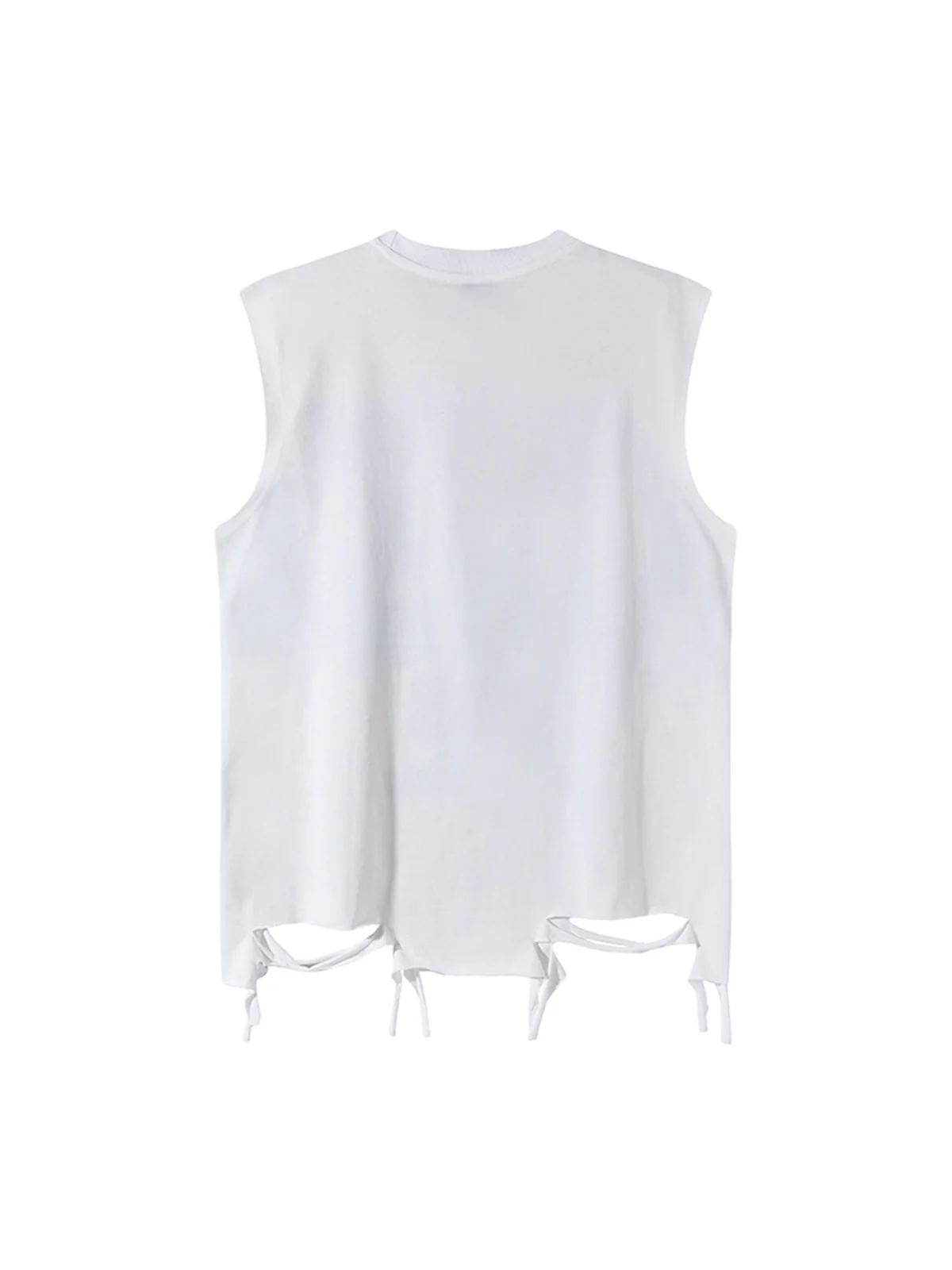 Retro Tattered Print Vest