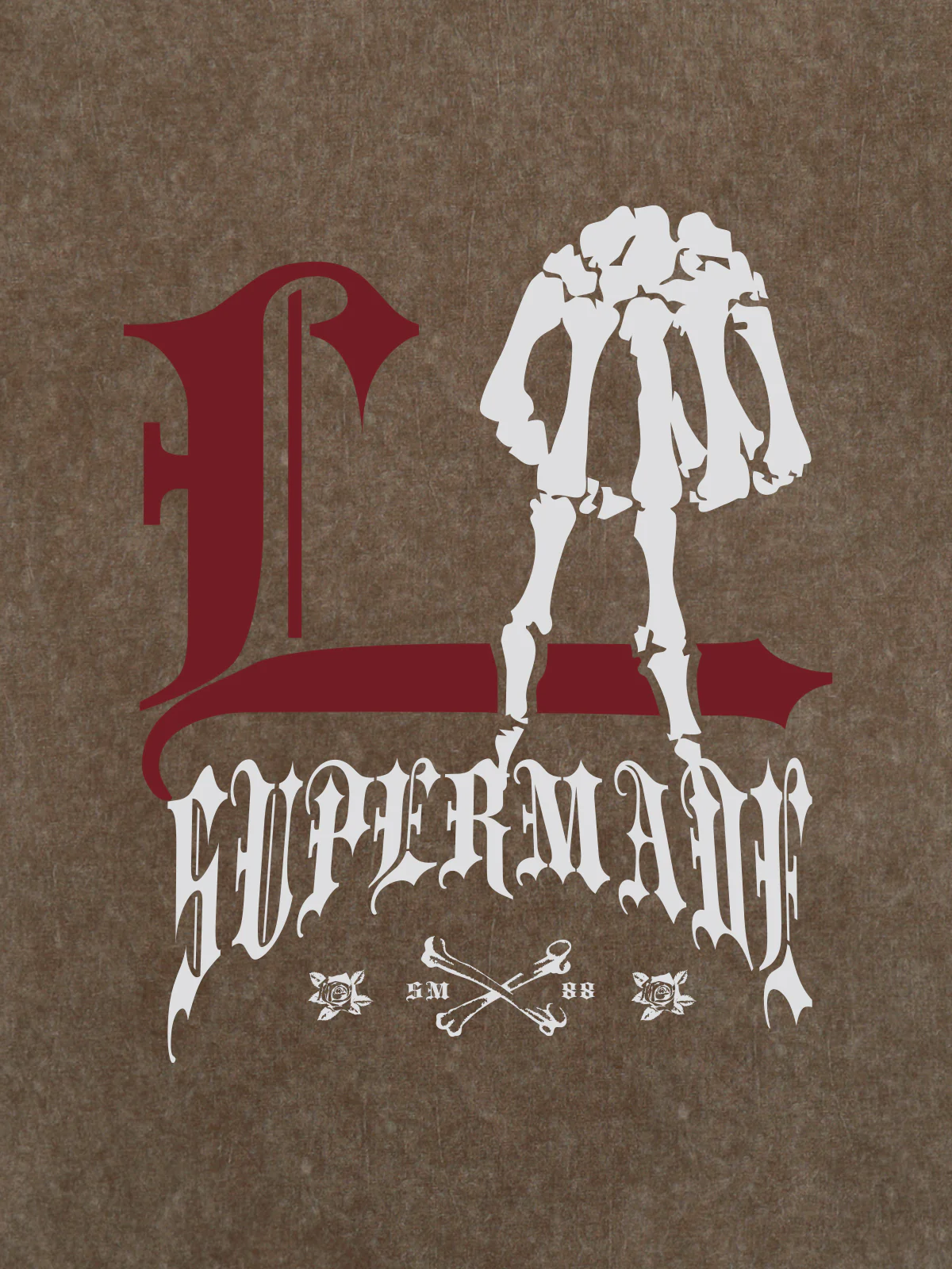 Original Gothic Skeleton Graphic Print T-Shirt