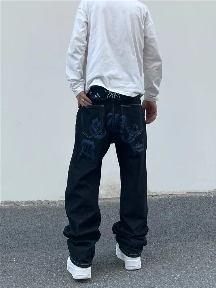 Thesupermade Petal Letter Straight Jeans