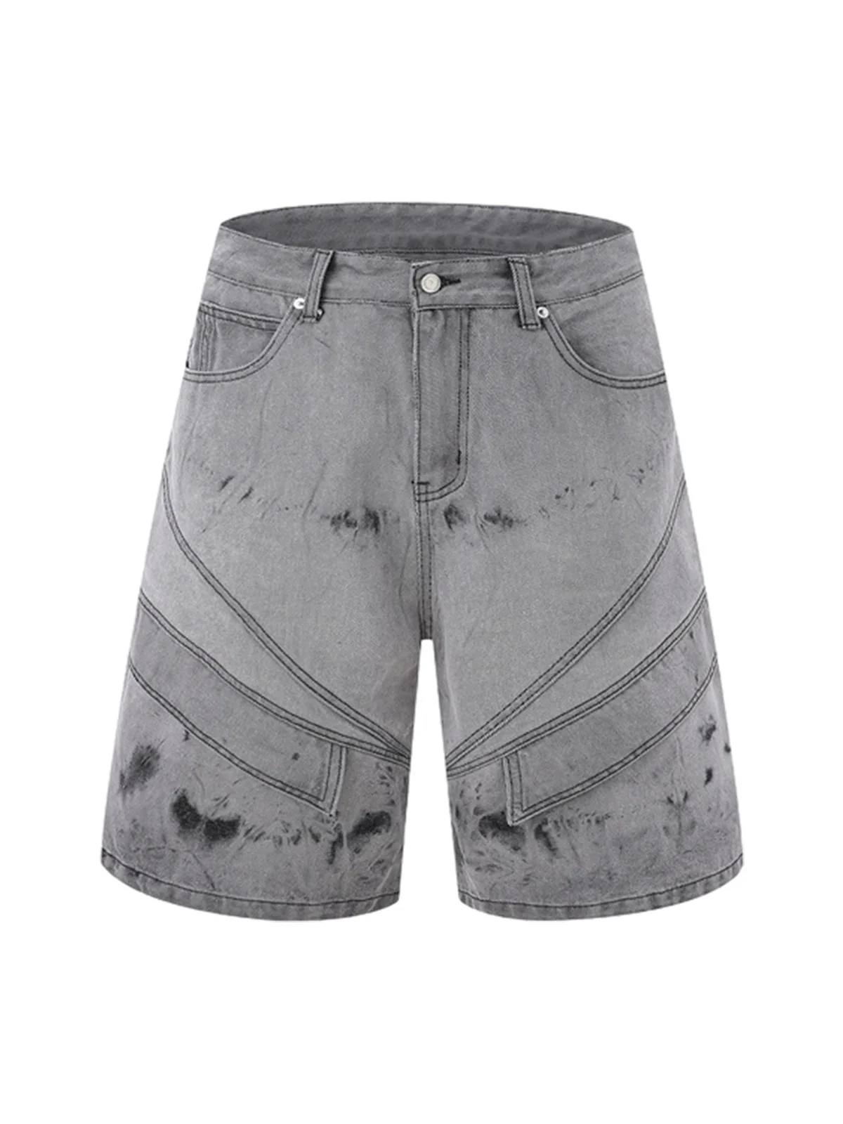 Distressed Washed Workwear Denim Set