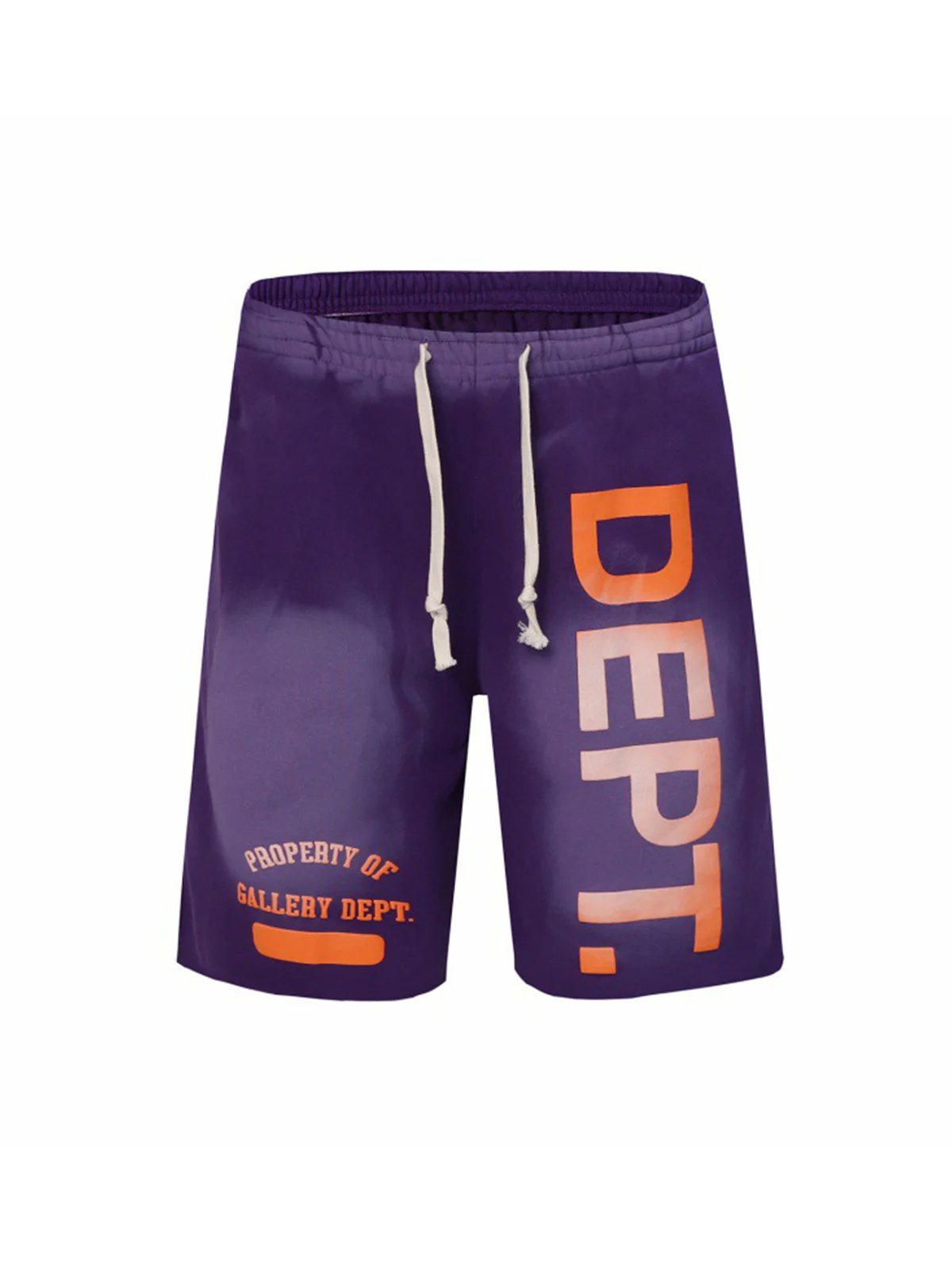 Gradient Letter Print Drawstring Shorts
