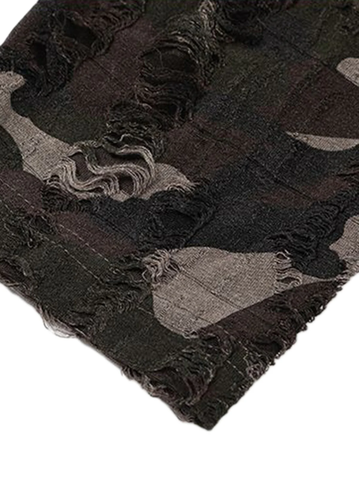 Camouflage Faux Two-piece Jersey Long Sleeve T-shirt - 2380