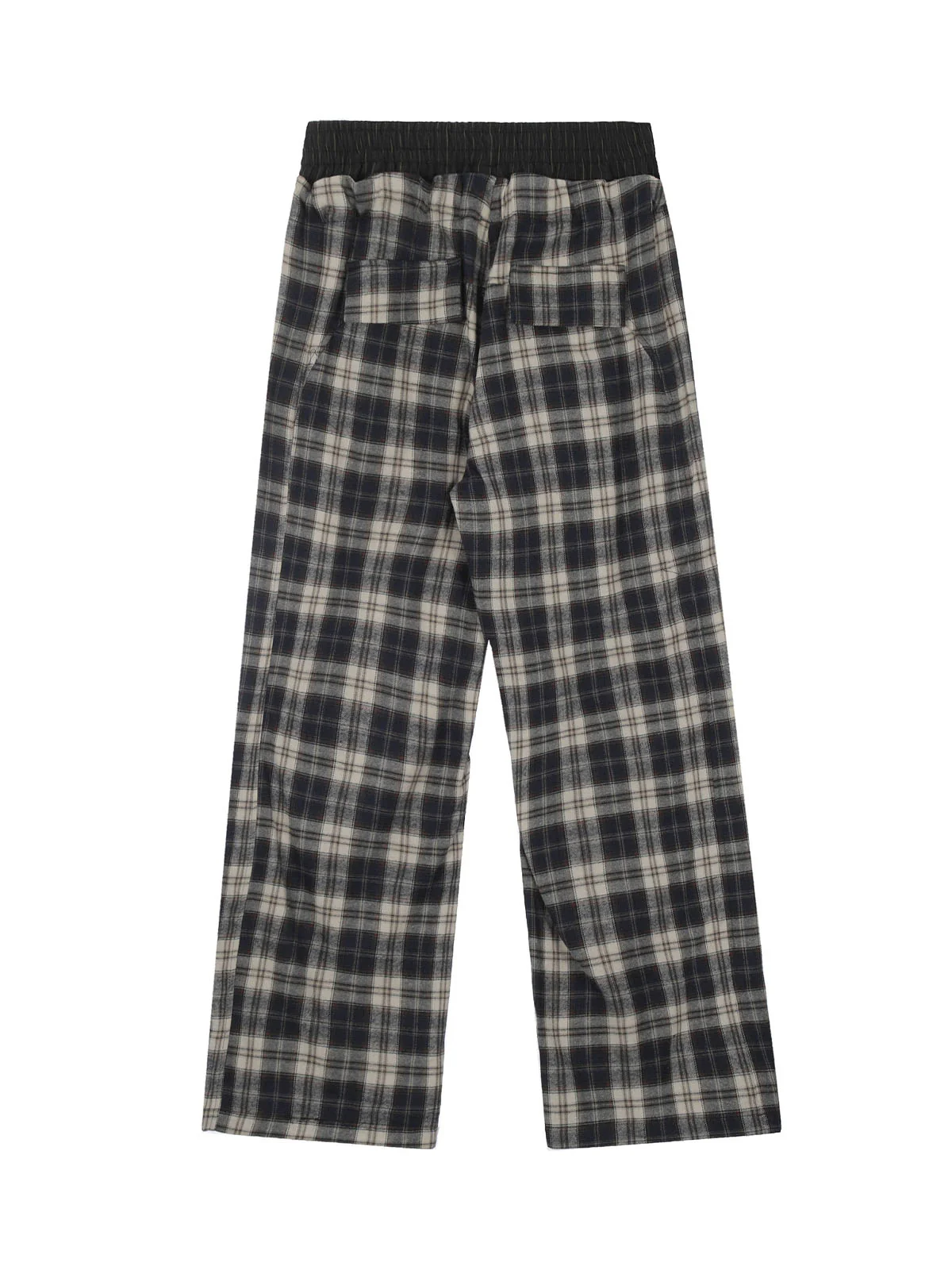 Plaid Patterned Drawstring Pants