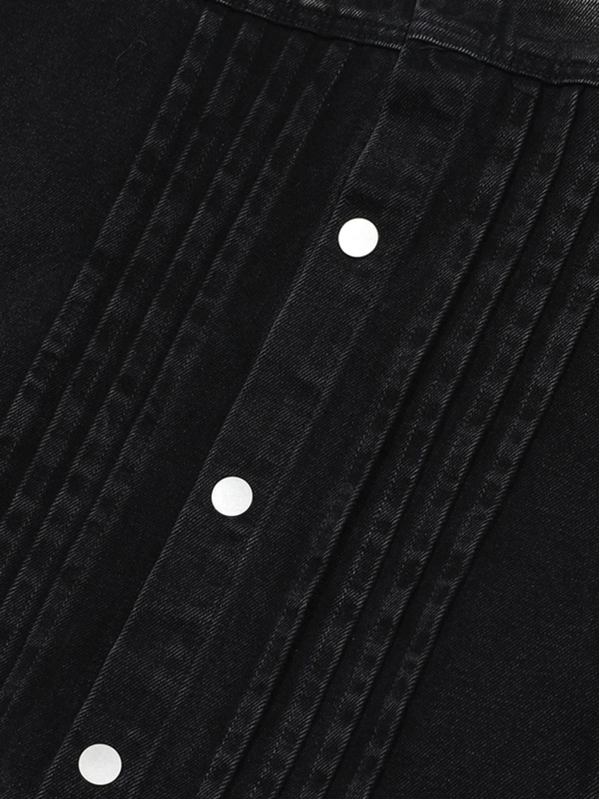 Distressed Washed Pleated Vest Jorts Denim Suit