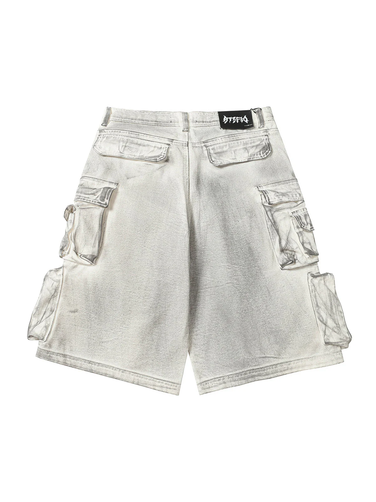 Distressed Multi-Pocket Cargo Shorts