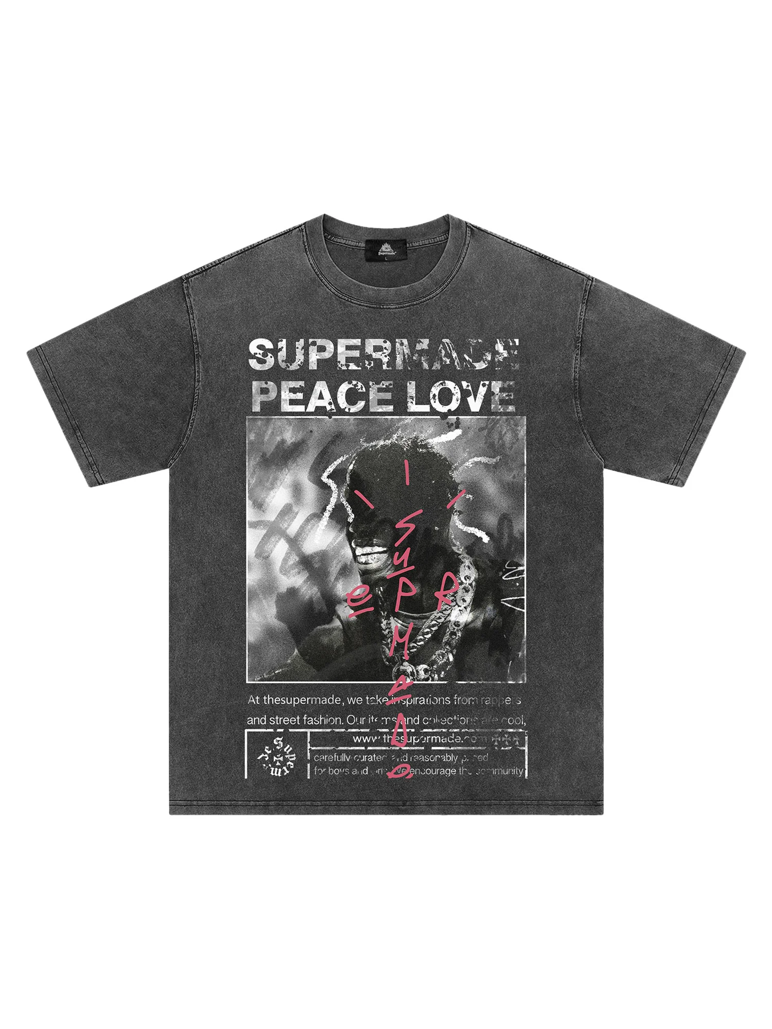 Thesupermade Gangsta Rapper Oversize Graphic T-shirt - 1990