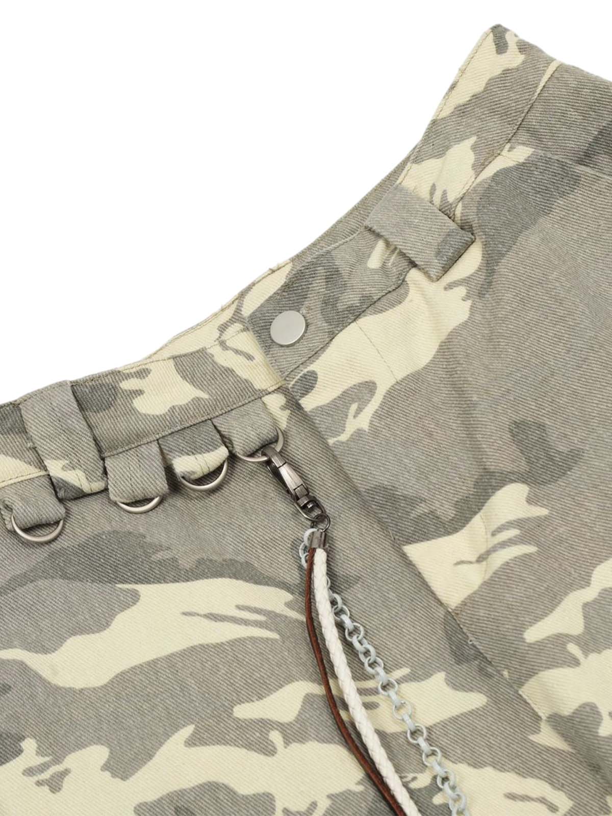Thesupermade Camouflage Multi Pocket Cargo Pants