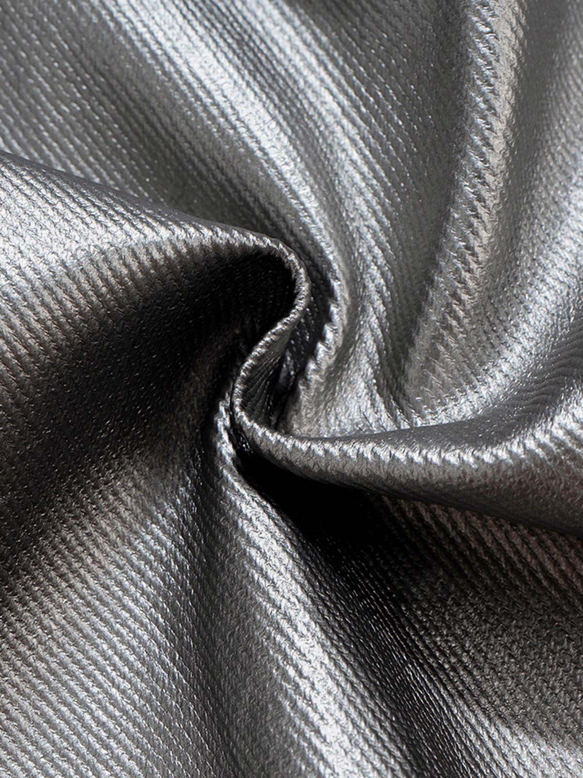 RO Style Matte Coated Leather Baggy Trousers - 2339