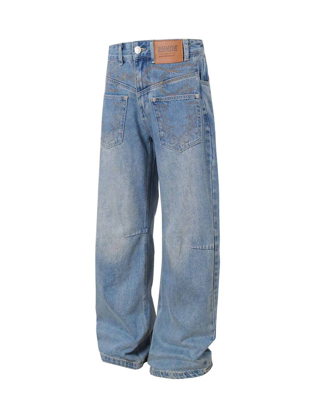 Washed Cleanfit  Barrel Jeans