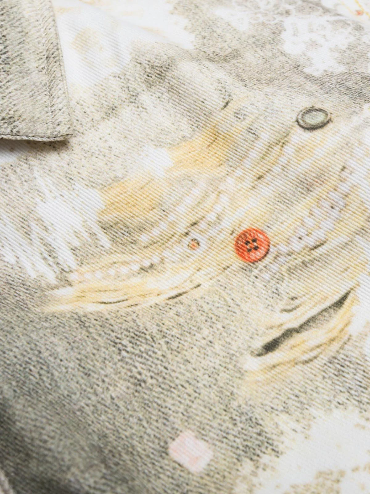 Distressed Graffiti Gradient Quilted Bomber Jacket - 2314