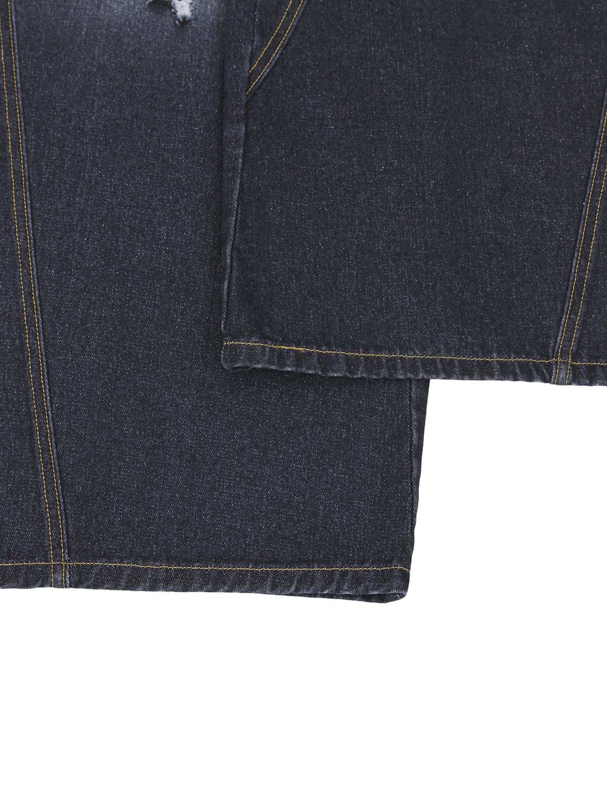 Washed Ripped Embroidered Barrel Jeans