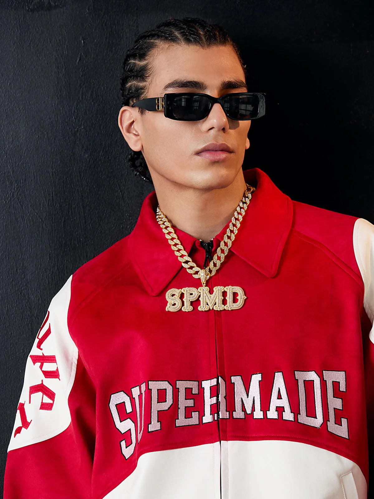 Original Contrast Color Varsity Jacket - 2349