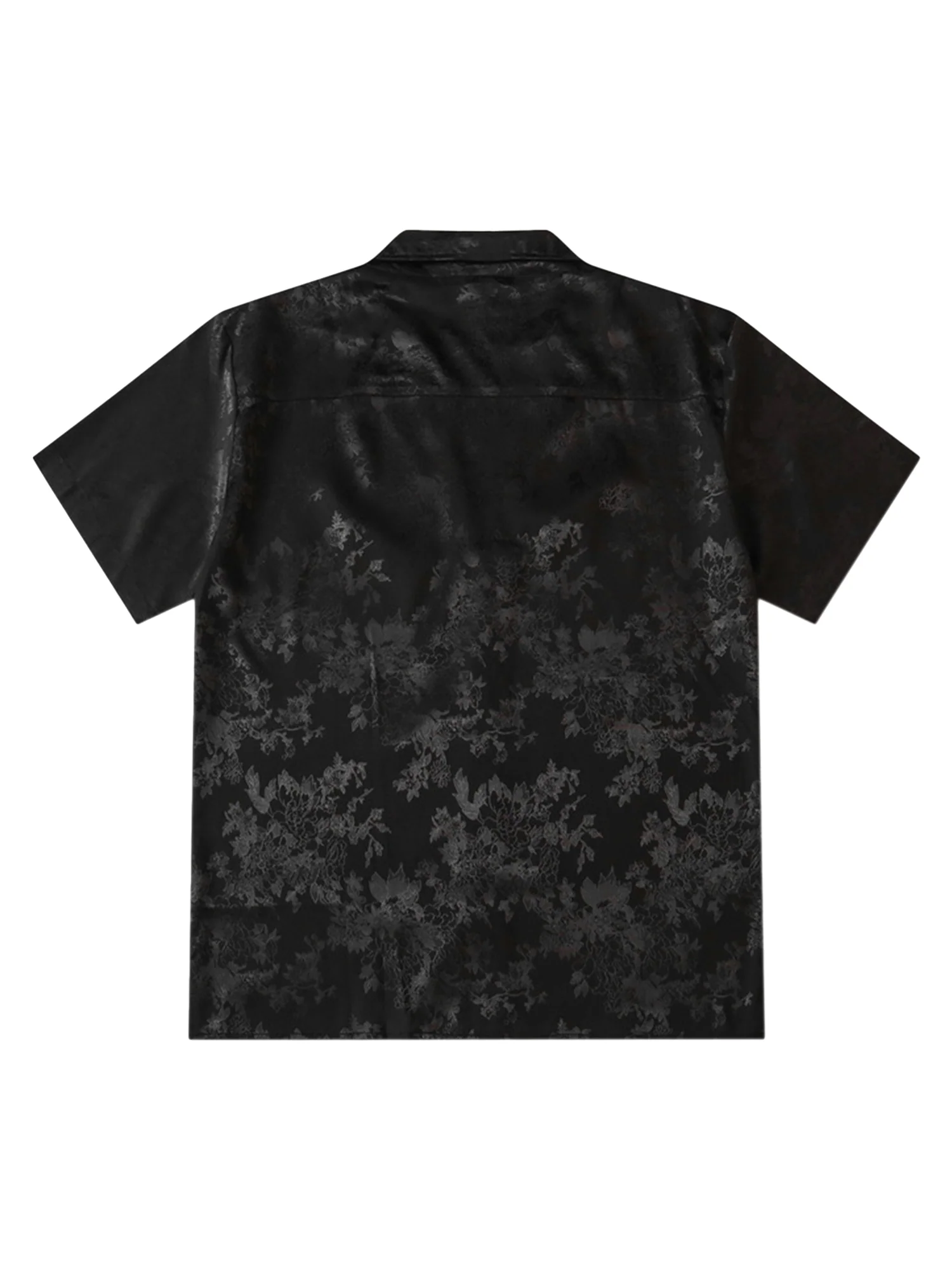 Thesupermade Leaves Pattern Black Vintage Shirts