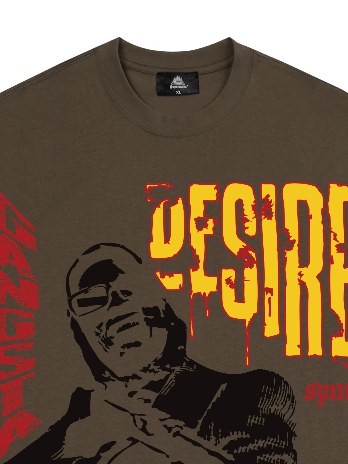 Retro Letter Protrait Graphic Print T-Shirt