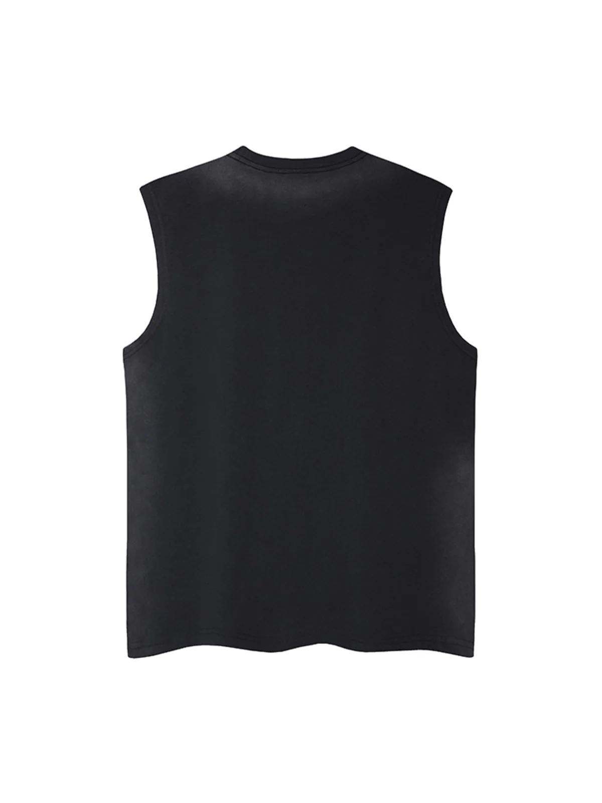 Spray- Painted Letter Print Necklace Vest