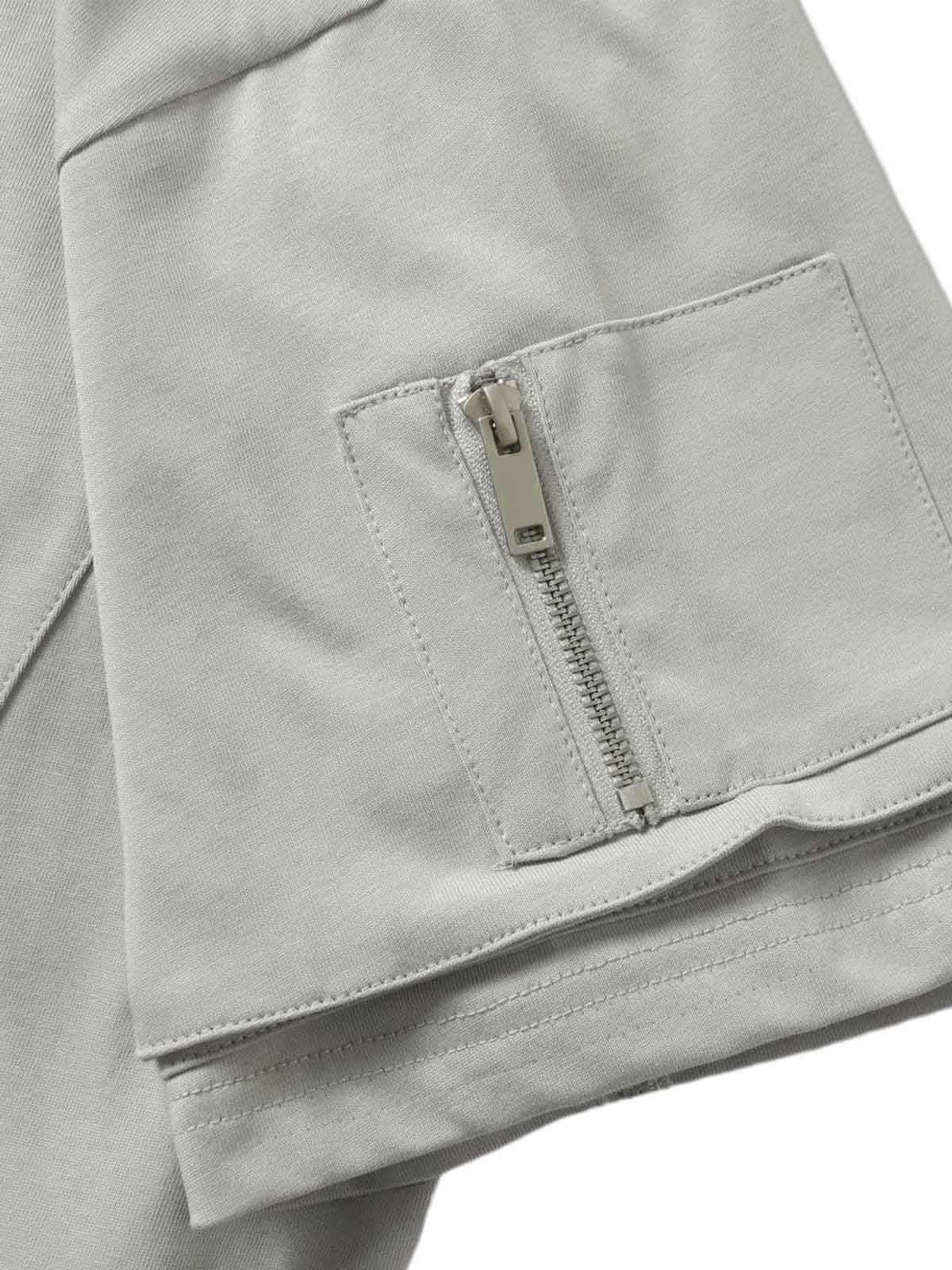 Retro Washed Deconstruction Functional Pocket T-shirt